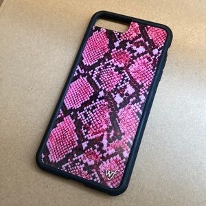 Pink snakeskin iPhone 6/7/8+ plus Wildflower case